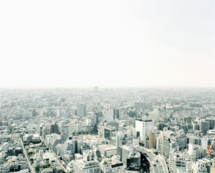 Aerial view of Shibuya.