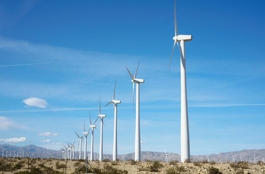 Wind turbines, San Gorgonio Pass Wind Farm, Palm Springs, California, USA
