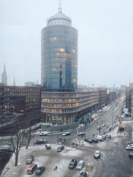 View of the Hamburg Trade Center in the warehouse district, Hamburg, Germany