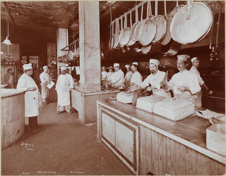 The Cooking Staff In The Delmonico Kitchen.