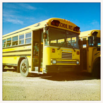 Old school bus in Watrous, Canada, Saskatchewan, Watrous