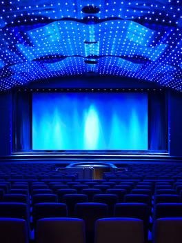 Main cinema screen, Bergen Kino, KP1, Bergen, Norway.
