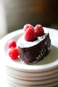 Dessert Cake With Raspberry