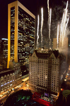 The Plaza Hotel, Lit By Fireworks