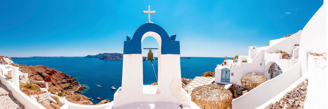 Church bells overlooking the Aegean Sea