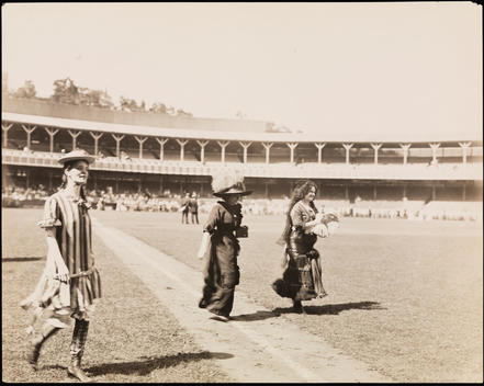 Participants In An Undated Lambs\' Club Gambol Held At The Polo Grounds, New York City. The Organization Was Founded In 1874 By A Group Of Men, Most Of Whom Where In The Cast Of The Dion Boucicault Play \