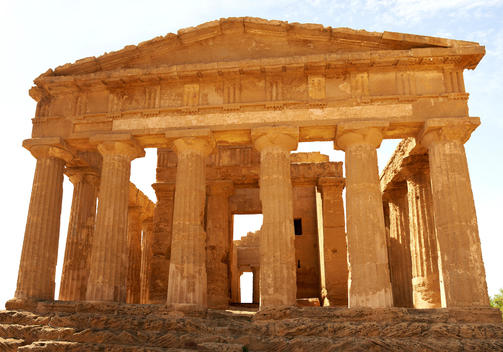 Ancient Greek sandstone temple