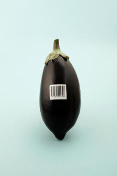 Eggplant with barcode