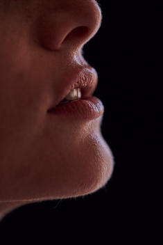 Close-up of woman\'s lips