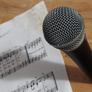 Microphone And Music Notes