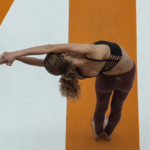 Girl practicing yoga