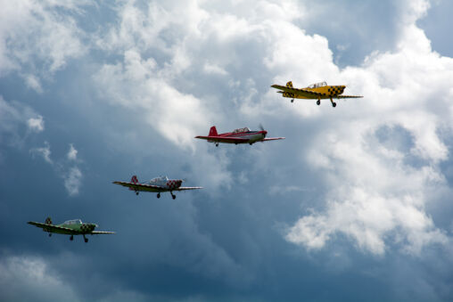Aircraft flying in formation