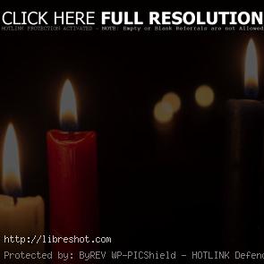 Candles On A Black Background