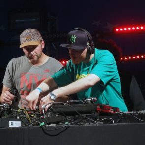 2 DJ behind the mixer