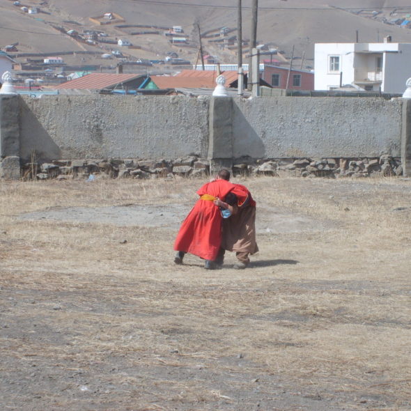 Young buddhist monks in Mongolia