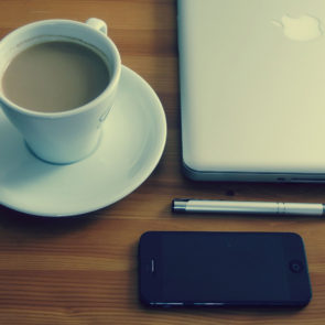 Coffee, iPhone and Laptop