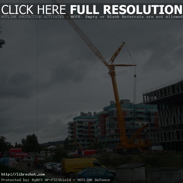 Construction crane in Prague