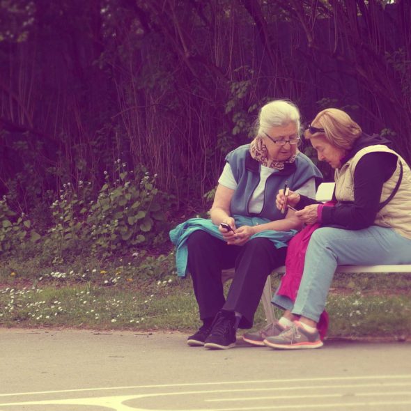Elderly Ladies In the Park