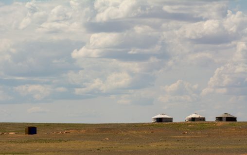Yurts in the Gobi Desert