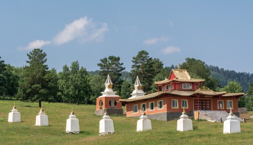 A Small Buddhist Temple in the Meadow