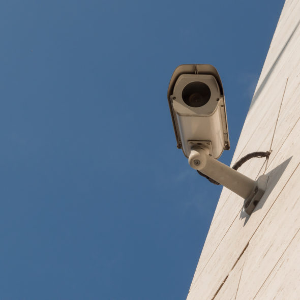 CCTV Camera On Modern Building