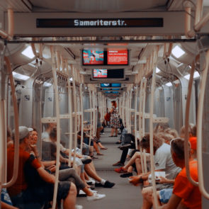 People in subway wagon