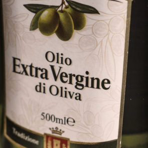 Olive oil in bottle