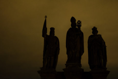 Free image of Statues on the Charles Bridge in Prague