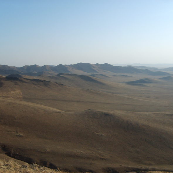 Mongolian steppe landscape