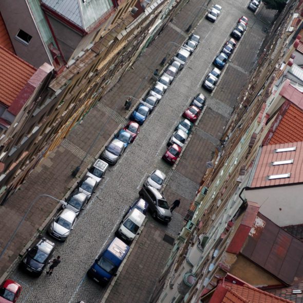 City street full of cars