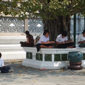 Students who draws in Bangkok