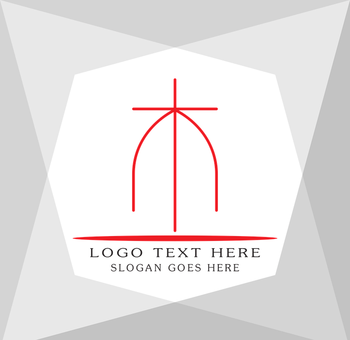 cross red christian logo vector, vector cross, cross christian logo