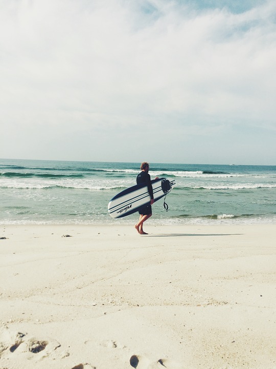 surf, ocean, surfer