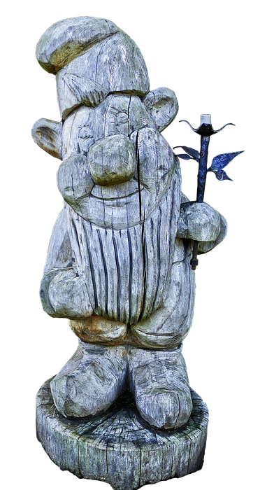 sculpture, holzfigur, dwarf
