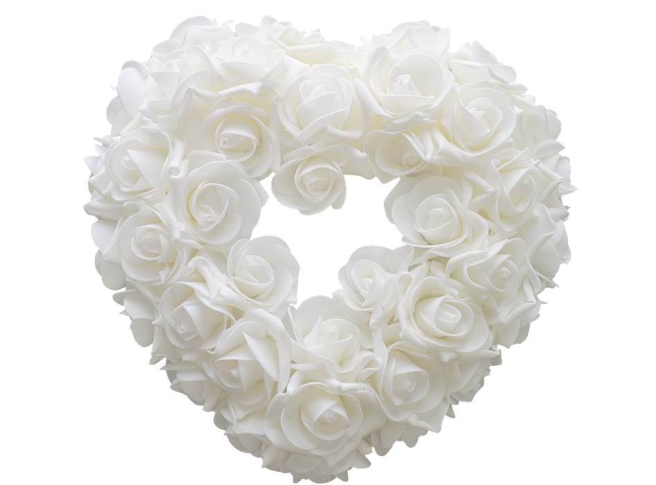 happy mothers day, rose heart, white roses