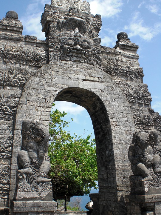 temple, indonesia, portal