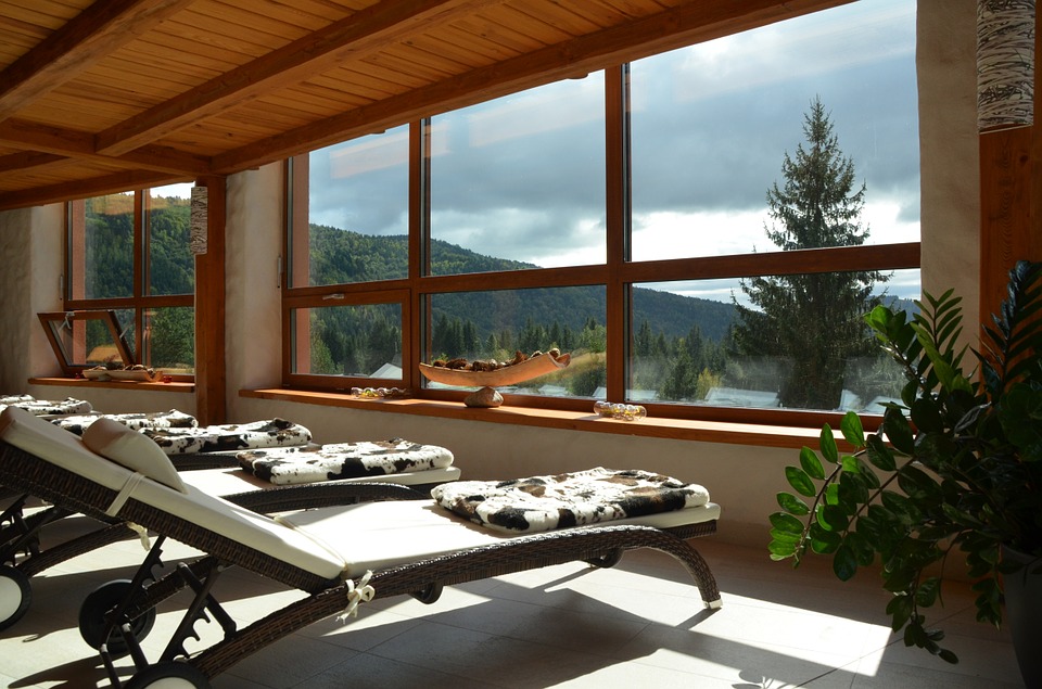 spa, relax, window view