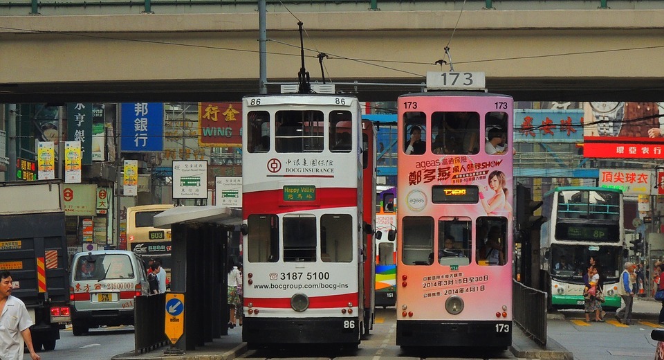 hongkong, tram, asia
