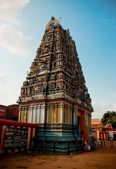 temple, india, colorful