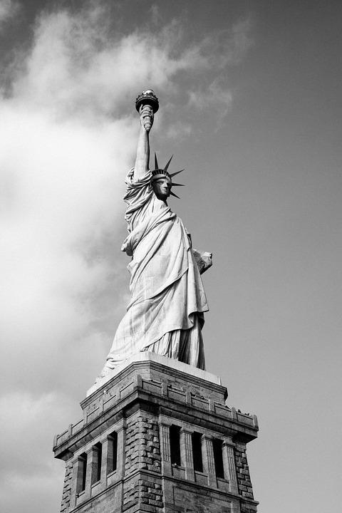 statue, liberty, monument
