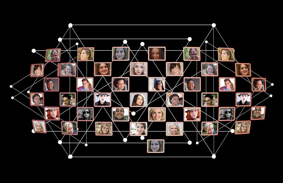 women, network, faces