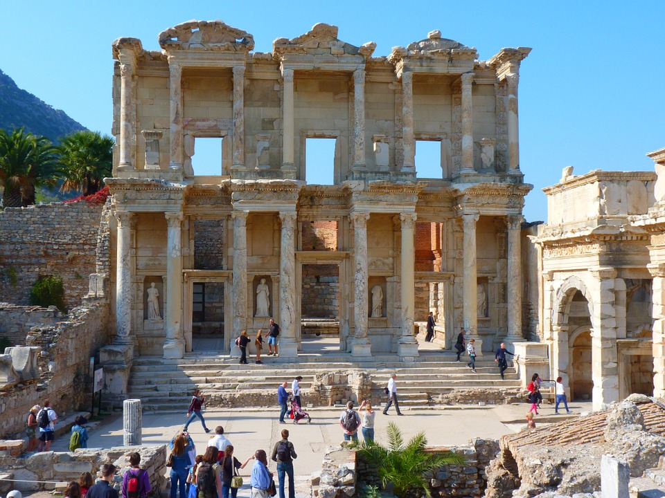 celsus library, ruins, ephesus