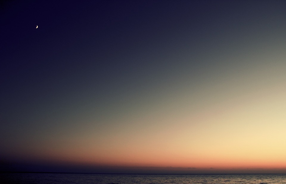 sunset, ocean, sea