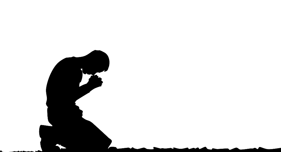 prayer, praying man, illustration