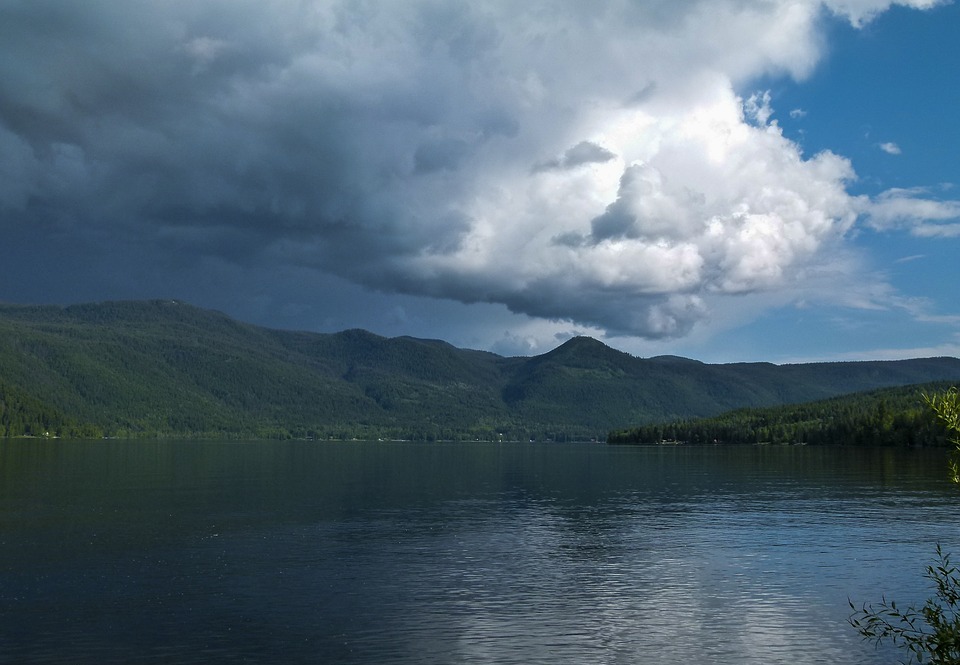 thunderstorm, weather, canim lake