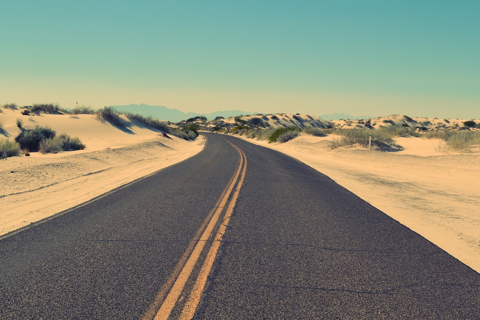 street, road, desert