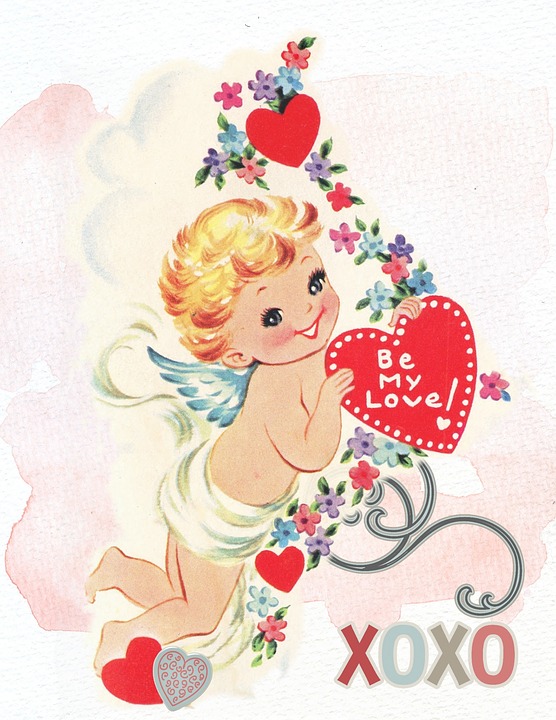 valentine, cherub, love