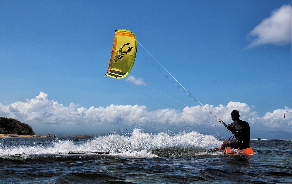 kite surfing, bali, sanur