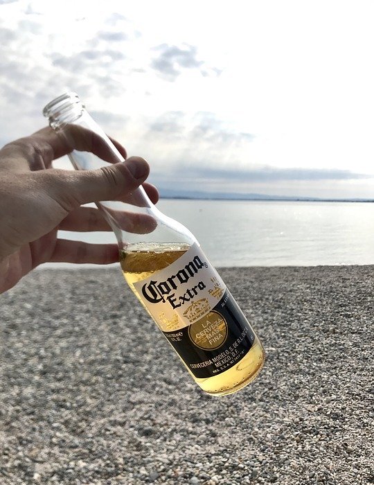 beer, corona extra, beach