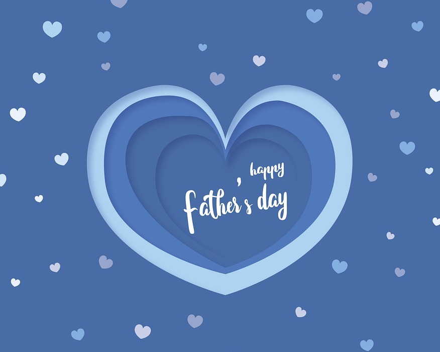 father's day, hearts, greeting